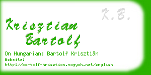 krisztian bartolf business card